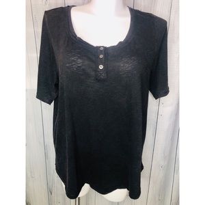 TORRID 3 Button Henley Tee Shirt Hi-Lo 2X